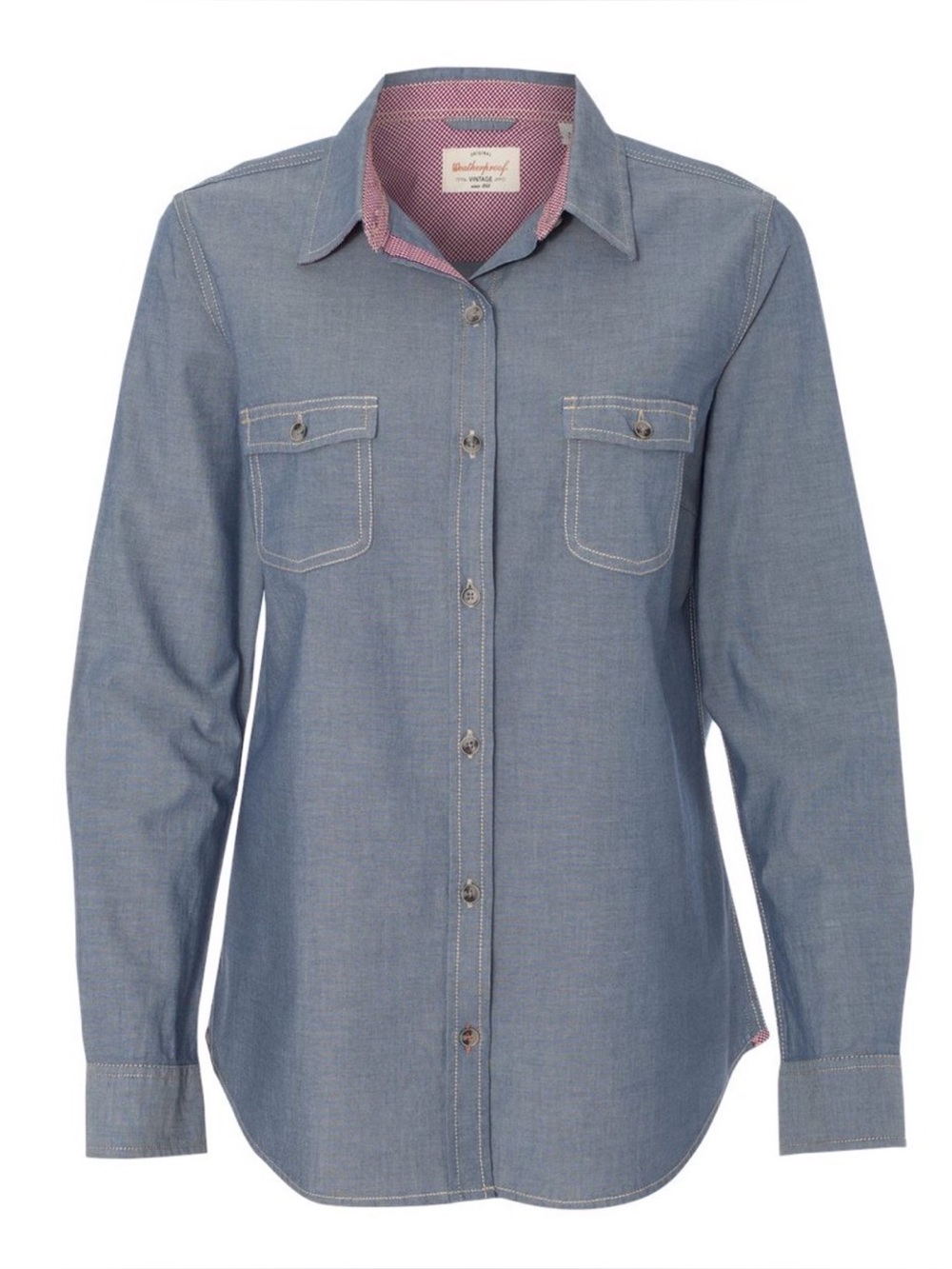 Weatherproof Vintage Chambray, Button down,collar,chest pockets,Western